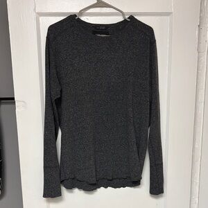 Wings + Horns Dark Heather Gray Long Sleeve Tee